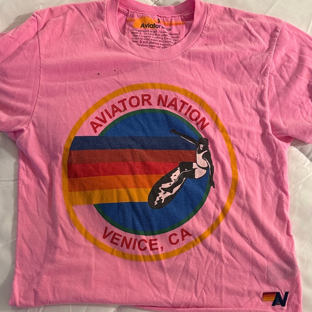 Aviator Nation Pink Graphic Kids Tee